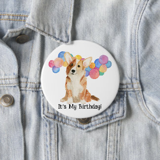 Bewerkbaar "Het is mijn verjaardag!" Button