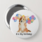 Bewerkbaar "Het is mijn verjaardag!" Button (Voorkant /achterkant)