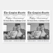 Bewerkbaar Jubileum Krant Bloemenboeket Inpakpapier Vel (Voorkant 2)