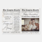 Bewerkbaar Jubileum Krant Bloemenboeket Inpakpapier Vel (Voorkant)