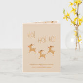 Bewerkbaar kerst rendier Wenskaart Kaart (Gele Bloem)