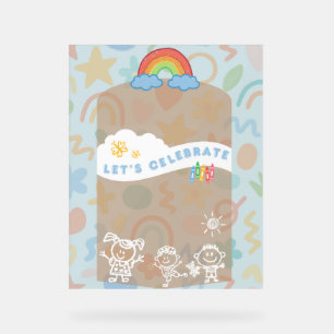 Bewerkbaar kinderfolder! Schattig en esthetisch on Acryl Bord