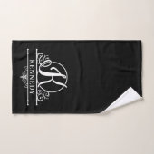 Bewerkbaar kleurenmonogram K Bad Handdoek (Handdoek)