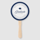 Bewerkbaar kleurentoetsenbord Afstuderen foto Handwaaier (Voorkant)