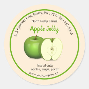 Bewerkbaar label van bedrijf Apple Jelly