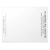 Bewerkbaar Letterhead-Notitieblok Notitieblok (Voorkant)