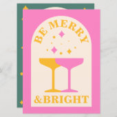 Bewerkbaar, leuk met helder kerstmenu menu (Voorkant / Achterkant)