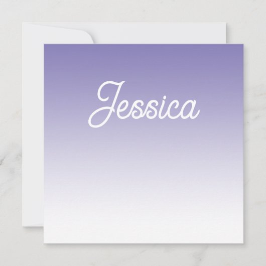 (bewerkbaar) Lichte Paarse Kleur Ombre & Jouw teks Kaart (Voorkant)