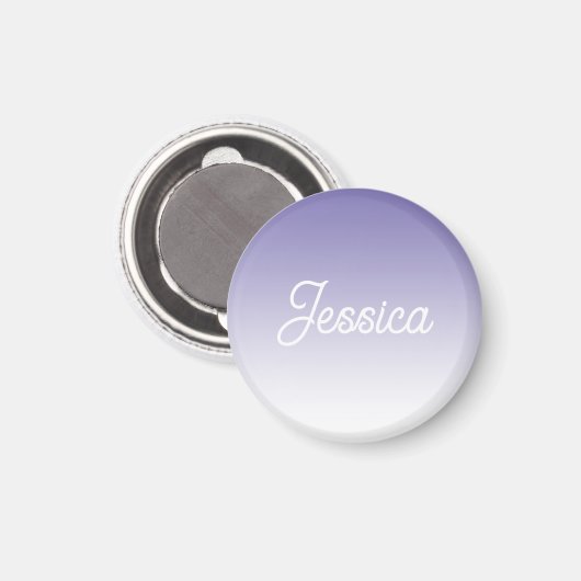 (bewerkbaar) Lichte Paarse Kleur Ombre & Jouw teks Magneet (Voorkant / Achterkant)