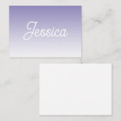 (bewerkbaar) Lichte Paarse Kleur Ombre & Jouw teks Notitiekaartje (Voorkant / Achterkant)