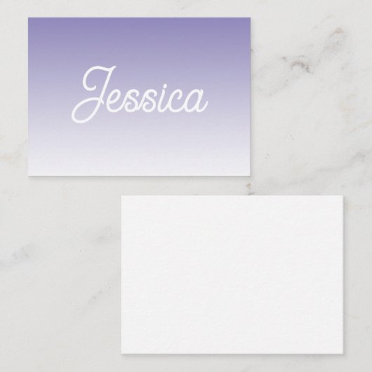 (bewerkbaar) Lichte Paarse Kleur Ombre & Jouw teks Notitiekaartje (Voorkant / Achterkant)