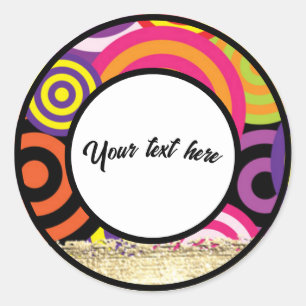 bewerkbaar lijst cirkelstijl ronde sticker