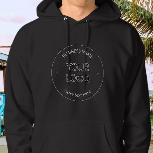 Bewerkbaar Logo Vervanging & Bedrijfsnaam Zwart Hoodie