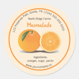 Bewerkbaar Marmalade label van het bedrijf