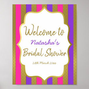 Bewerkbaar Marokkaans feest welkomstbord 8x10 Poster