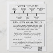 Bewerkbaar Modern Chic Photo QR Code Trouwprogramm (Achterkant)