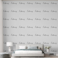Bewerkbaar modern scripttekstpatroon | Zwart-wit