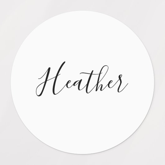 Bewerkbaar modern scripttekstpatroon | Zwart-wit Labels (Design 2)