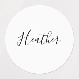 Bewerkbaar modern scripttekstpatroon Zwart-wit Labels