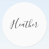 Bewerkbaar modern scripttekstpatroon | Zwart-wit Labels