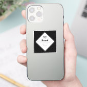 Bewerkbaar modern tekstontwerp & uw logo sticker (Telefoon)