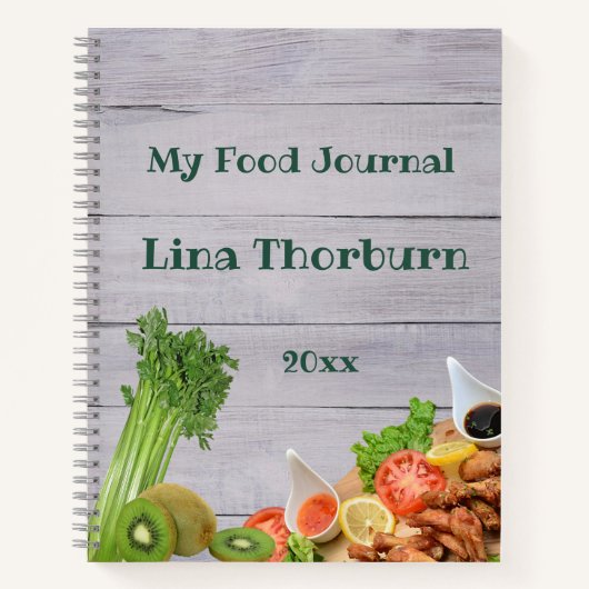 Bewerkbaar My Food Journal Notitieboek (Voorkant)