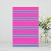 Bewerkbaar Neon Decorative Lined Stationery Paper Briefpapier (Staand voorkant)