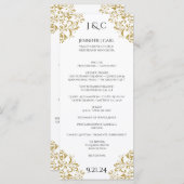 * BEWERKBAAR ONTWERP KLEUR Nadine bruiloft program Programma (Voorkant / Achterkant)