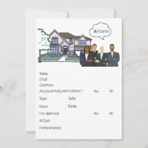 Bewerkbaar Open Huis van makelaars in onroerend go Feestdagenkaart