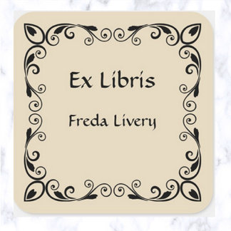 Bewerkbaar ovaal en schuiven vierkante sticker