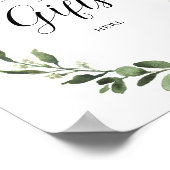 Bewerkbaar Plaats hier geschenken Feestbord Poster (Hoek)