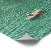 Bewerkbaar Psychedelic Flying Fish Art Poster (Hoek)