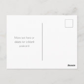 Bewerkbaar Retro-modern Monogram Lichtblauw & Zwar Briefkaart (Achterkant)