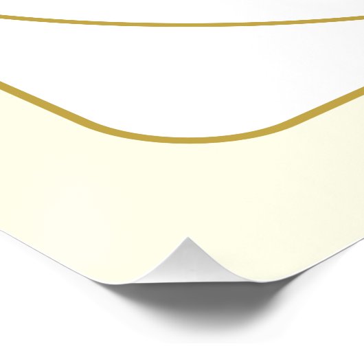 Bewerkbaar Retromodern Design Sjabloon Goud & Wit Perfect Poster (Hoek)