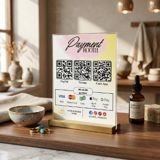 Bewerkbaar Scan om te betalen bordje - QR-code sja Flyer