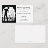 Bewerkbaar silhouet van een tuinarchitect visitekaartje (Voorkant / Achterkant)