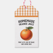 Bewerkbaar Sinaasappel juice Preserve Label Cadeaulabel (Voorkant)