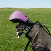 Bewerkbaar Soft Mauve Ombre & White Text Script Golfheadcover (Insitu)