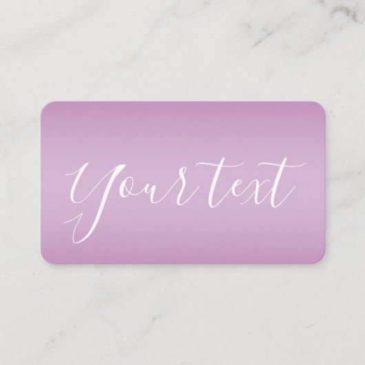 Bewerkbaar Soft Mauve Ombre & White Text Script Informatiekaartje (Voorkant)