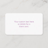 Bewerkbaar Soft Mauve Ombre & White Text Script Informatiekaartje (Achterkant)