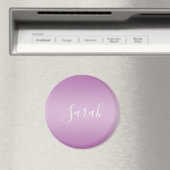 Bewerkbaar Soft Mauve Ombre & White Text Script Magneet (Insitu (Vaatwasser))