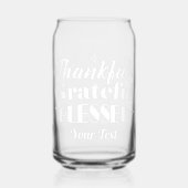 Bewerkbaar Sparkling Thanksgiving Quote Design Blikvorm Glas (Voorkant)