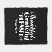 Bewerkbaar Sparkling Thanksgiving Quote Design Fleece Deken (Voorkant (Horizontaal))