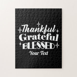 Bewerkbaar Sparkling Thanksgiving Quote Design Legpuzzel