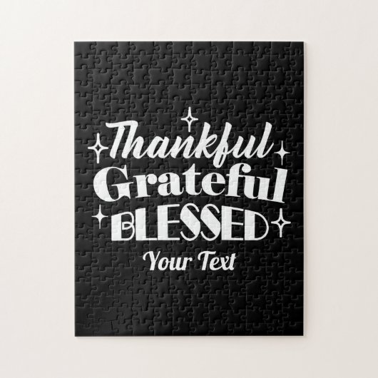 Bewerkbaar Sparkling Thanksgiving Quote Design Legpuzzel (Verticaal)