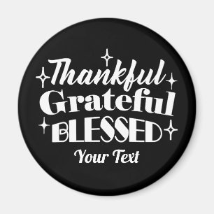 Bewerkbaar Sparkling Thanksgiving Quote Design Magneet