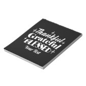 Bewerkbaar Sparkling Thanksgiving Quote Design Notitieblok (Gedraaid)