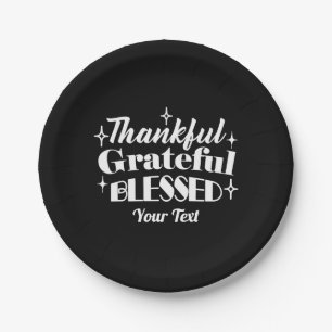 Bewerkbaar Sparkling Thanksgiving Quote Design Papieren Bordje