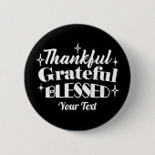 Bewerkbaar Sparkling Thanksgiving Quote Design Ronde Button 5,7 Cm (Voorkant)