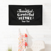 Bewerkbaar Sparkling Thanksgiving Quote Design Spandoek (Insitu)